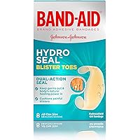 Band-Aid Brand Hydro Seal Adhesive Bandages for Toe Blisters, Waterproof Blister Pad, 8 Count