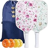 ARTI Pickleball Paddles Set of 2-USAPA Approved Fiberglass Surface Pickleball Set,2 Pickleball Rackets, 4 Balls and 1 Portable Carry Bag