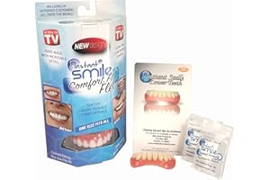 BILLY-BOB Billy Bob Instant Smile Complete Adult Makeover Kit! Fix Your Smile at Home Within Minutes! Includes Bright White Comfort Fit Flex Upper and Natural Shade Instant Smile Lower.