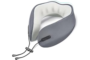 Cozyhealth Travel Neck Pillow for While Sleeping on Airplane, Memory Foam Comfort Travel Pillow, Gently Neck Head Support Sleeping Rest, Airplane Car and Home Use (Small)