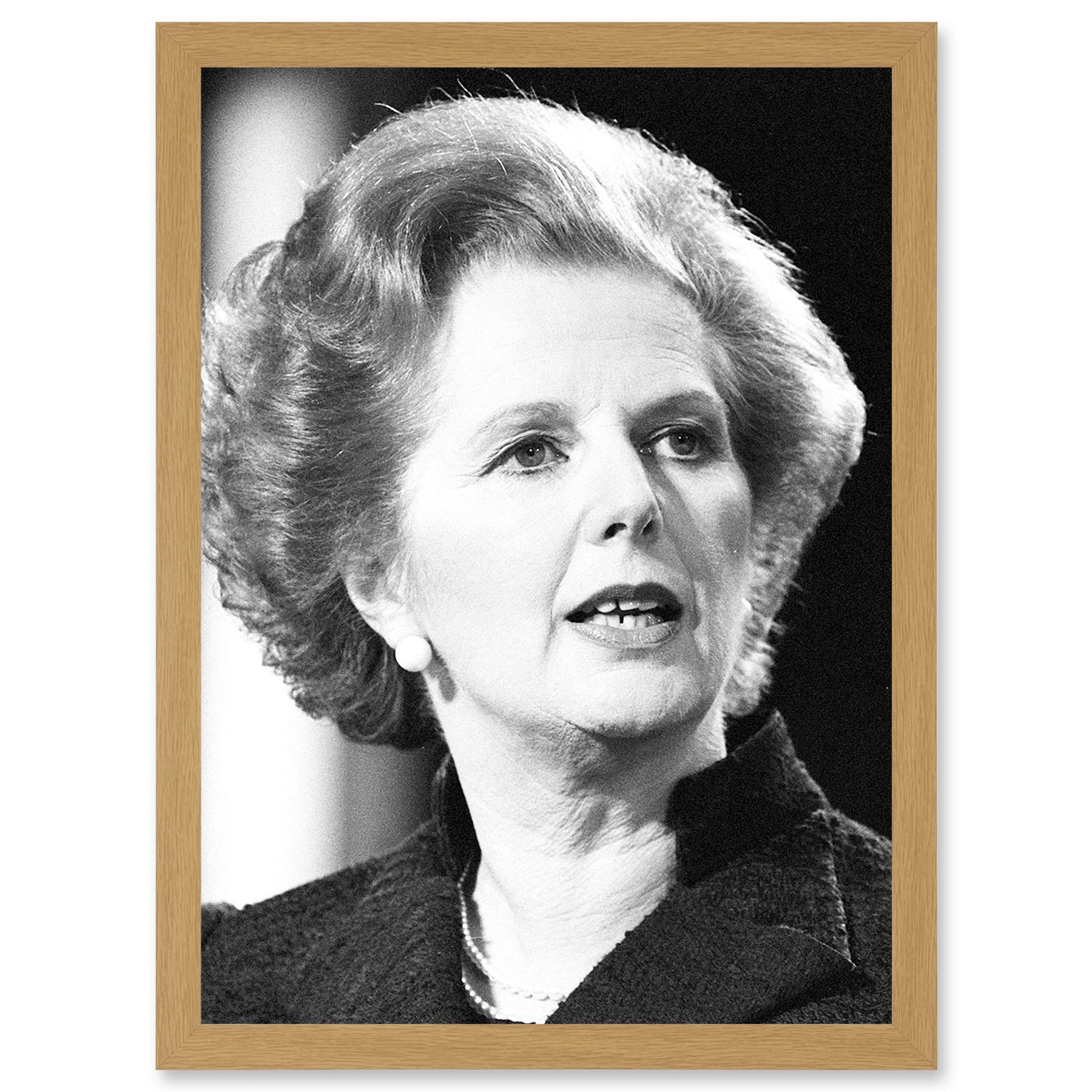 Artery8 Photo Portrait Margaret Thatcher Prime Minister Britain UK Artwork Framed Wall Art Print A4