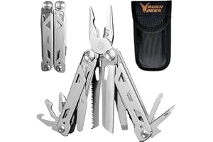 RUSH DEER Multi-Tool 18-in-1 Essential Survival Tools and Multitools Plier- Versatile Camping Tool Kit-Gift for Men-Ultimate 