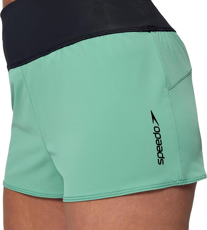 Solid Lookout 12" Nuotare Corto per Donna, Verde Scuro, M