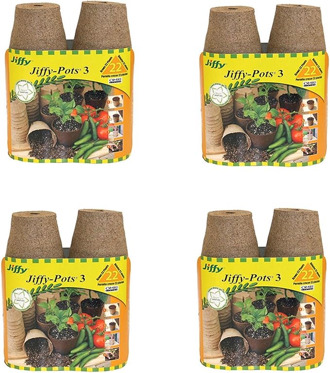 Jiffy Pots 3" Round 22 Bonus Pack, 4 Pack Garden & Outdoor