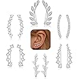 FINREZIO 6Pairs Ear Cuffs Climber Hoop Earring CZ Arrow Crawler Stud Earring Jacket for Women