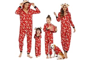 Neufigr Family Christmas Pajamas Matching Sets, Xmas PJs Mathching Set, Holiday Family Sleepwear Sets Long Sleeves Onesies