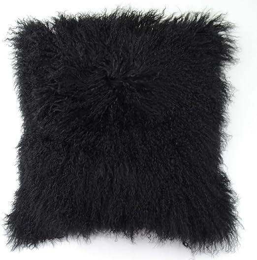 Amazon Com 26 X 26 Oversized Tibetan Mongolian Lamb Fur Pillow