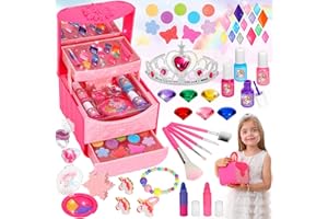 Fedio Kids Makeup Kit for Girl Toys - Makeup for Kids - Washable Real Kids Makeup Set,Unicorn Make up for Girls,Christmas Birthday Gift Toys for Girl 3 4 5 6 7 8 9 10 Year Old