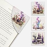 Icycay Magic Bottle Corner Bookmarks, Cute Leather Book Accessories for Book Lovers, 3 Pcs Reading Book Page Markers for Women Men Student Teacher Retirement Birthday Gifts