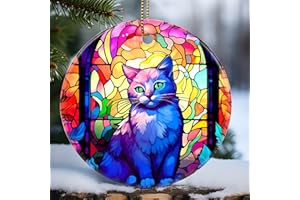 Touber Cat 2023 Ornament, 2023 Christmas Decoration, Holiday Present Idea, Heirloom Keepsake, Round Ceramic, Bauble Present, Cat