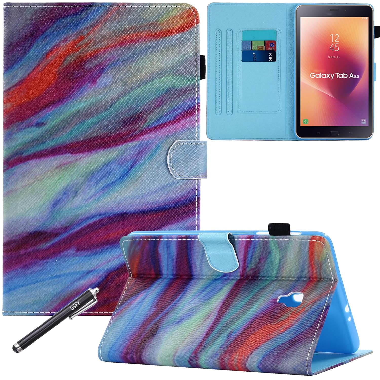 Galaxy Tab A 8.0 2017 Case - Newshine PU Leather