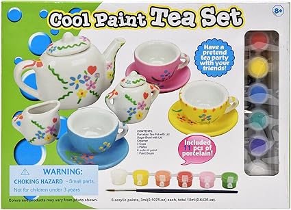 Amazon Com Number 1 In Gadgets Paint Your Own Tea Set Decorate