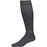 Cotton Patterned Over the Calf Dress Socks, Knee High Men’s Dress Socks, Made in USA by Boardroom Socks