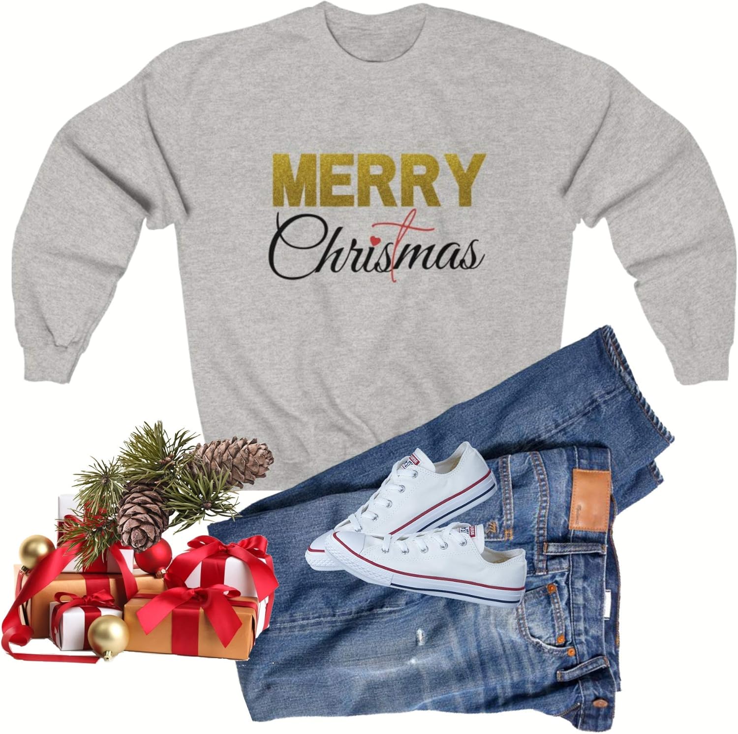 Amazon.com: Glitter Merry Christmas Sweatshirt for Women, Womens Christmas Sweater, Cute Holiday 