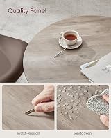 VASAGLE Round Dining Table 80 cm Industrial Heather Greige Ink Black KDT080G01 view 3