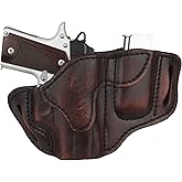 1791 Gunleather G43 Holster, OWB Leather Gun and Mag Holster for Belts. Compatible with Glock 43, Ruger LC9, SR22, Kimber Micro, Hellcat OSP and Others.