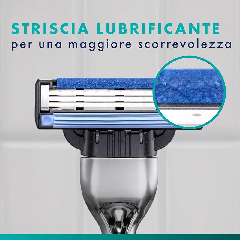 Lamette Mach 3, 15 Cartucce per Rasoio Barba Uomo, Multicolore
