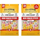 Tillamook Country Smoker Zero Sugar Original Mini Smoked Sausages, 0.33 Ounce, 48 Count, Individually Wrapped Beef Sticks for Kids-Friendly Snacking, Road Trips &amp; On-the-Go, Hardwood Smoked
