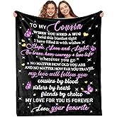 TUCVHOX Cousin Gifts for Women, Cousins Blanket for Women, Birthday Gifts for Cousins Female, Gift for Cousin Birthday, Christmas, 60"x50"