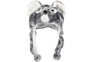 Bioterti Plush Fun Animal Hats One Size Cap Polyester With Fleece Lining