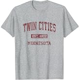 Twin Cities Minnesota MN Vintage Athletic Sports Design T-Shirt