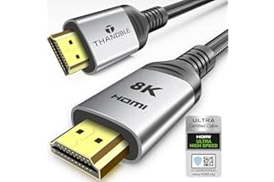 THANDBLE 10K 8K HDMI 2.1 Cable 6.6 FT, 48Gbps Certified Ultra High Speed HDMI® Cables Cord, 8K@60Hz 4K@120Hz DTS:X, HDCP 2.2&2.3, HDR 10, eARC 12Bit Compatible for Laptop/Monitor/PS5/Xbox/UHD TV/PC
