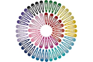 Hair Clips for Girls, 60Pcs Metal Hair Clips Barrettes for Toddlers Kids Teens Women, BetyBedy 2 Inch No Slip Snap Hair Accessories for Women Girls (15 Assorted Colors)