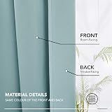 Deconovo Thermal Blackout Curtains 90x90 Sky Blue Two Panels view 9