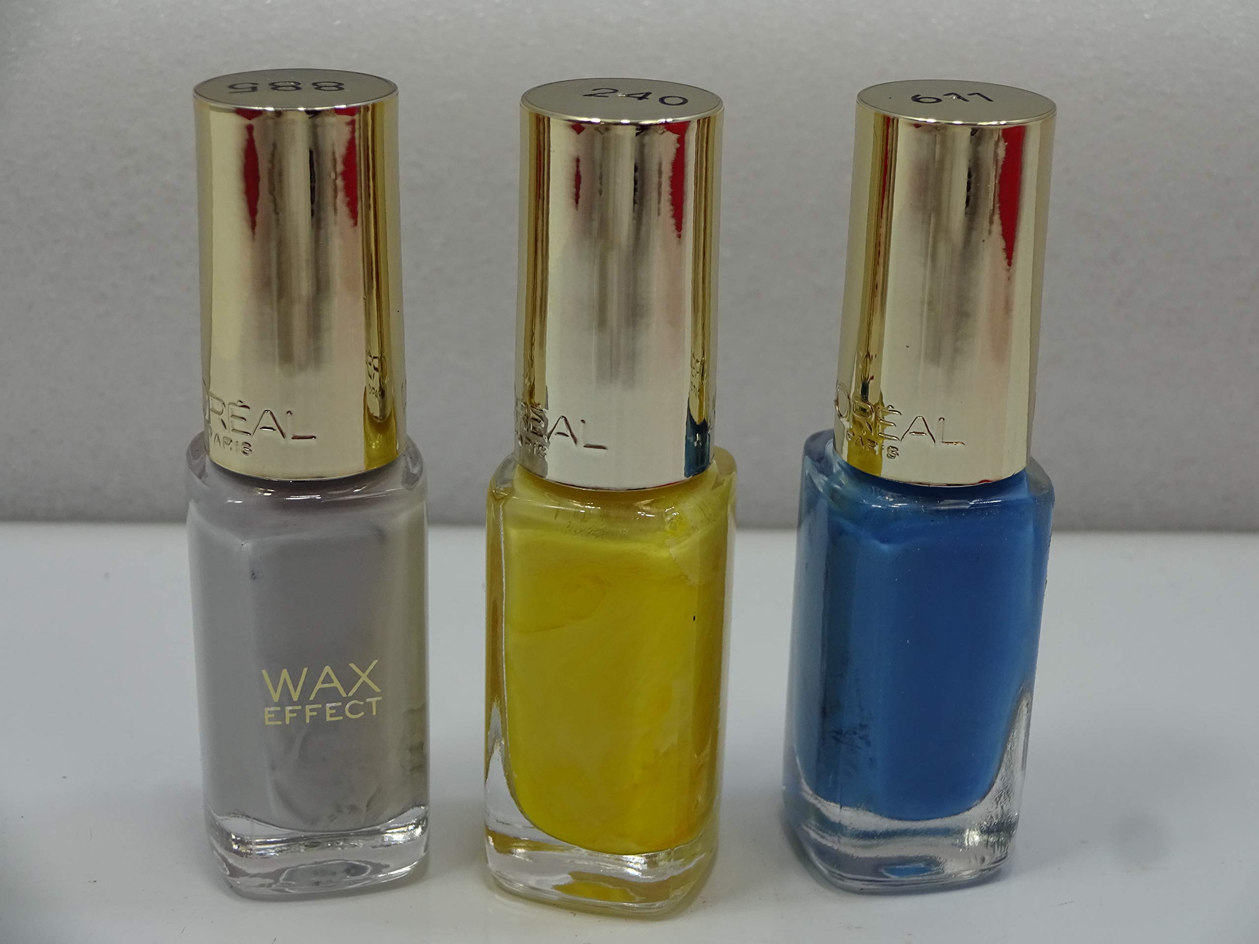 L'Oreal Colour Riche Nail Polish ( Pack Of 3 ) Shades - 611 Sky Fits Heaven, 885 Aux Chandelles, 240 Pop Corn