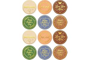 FYLAB 72Pcs Happy Mothers Day Stickers 1.5'' Mother's Day Gift Tags Love You Mom Labels Stickers for Envelope Seals Gift Wrap