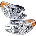 RudiUsoy Halogen Headlights, Front Left & Right Side Headlamp for 2006-2011 Hyundai Accent, OEM 921011E010 921021E010 (Driver + Passenger Side)
