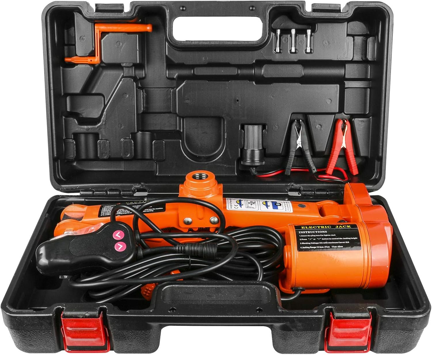 12V DC 3 Ton Scissor Jack Auto Lift Electric Jack Car Repair Tool kit