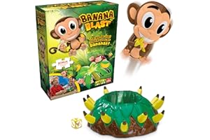 Banana Blast - Pull The Bananas Until The Monkey Jumps Game - Includes a Fun Colorful 24pc Puzzle by Goliath , Green