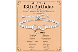 BxkSky 13/16 Year Old Girl Birthday Gift Ideas, Infinity Cross Bracelet for Teenager