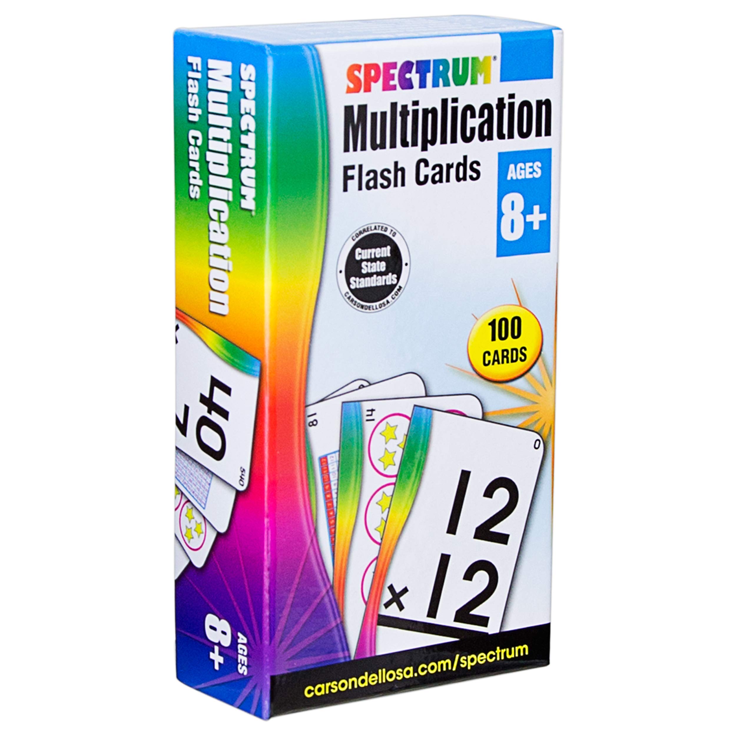 Spectrum Multiplication Flash Cards: Ages 8+
