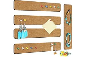 HenPisen Felt Pin Board Bar Strips Bulletin Board Cork Board for Bedrooms Offices Home Wall Decoration, Brown Self-Adhesive Bulletin Board Strips with 35 Push Pins for Paste Notes, Photos, Schedules