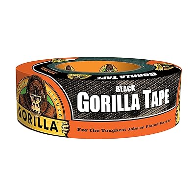 Gorilla Tape, Black Duct Tape, 1.88" x 38.5 yd, Black, (Pack of 1)