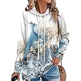 Angerella Hoodies for Women Camo Leopard Print Tops Pullover Hooded Sweatshirt Drawstring with Pocket
