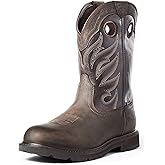 Ariat BMVY9 Mens Groundwork Waterproof Work Boot Dark Brown/Bitter Brown 9
