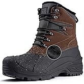 FREE SOLDIER Mens Snow Winter Boots for Men Warm Fleece Lining Winter Ski Shoes Waterproof Insulated Booties