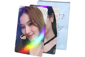PYAJUU TWICE Laser Photocards 50PCS TWICE Photocards K-POP Album Photo Cards Gift for Fans Birthday Gift for Girls and Boys Kpop Holo Effect Cards