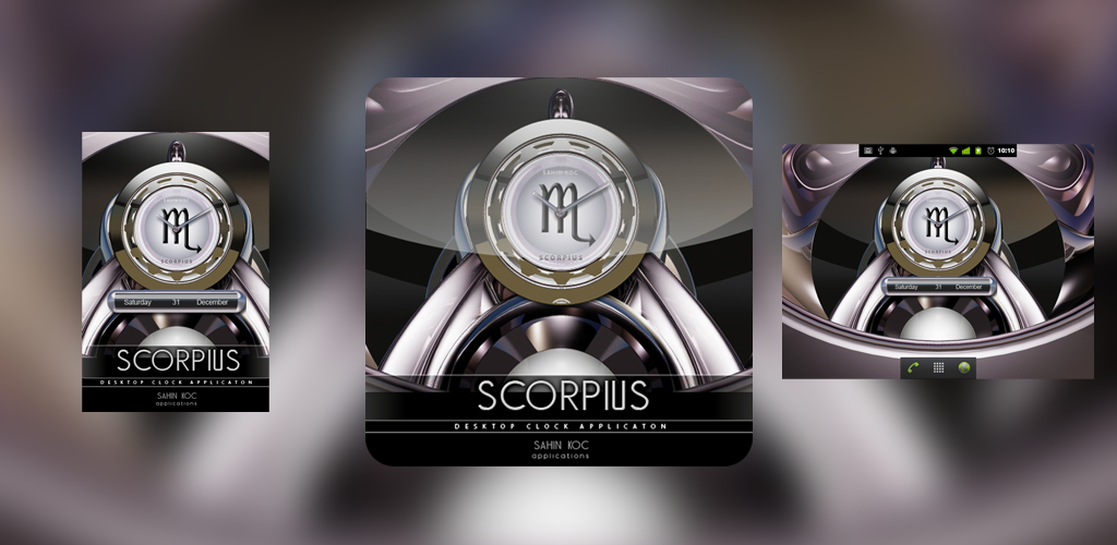 Scorpius Beautiful Clock Widget Zodiac Theme for Android