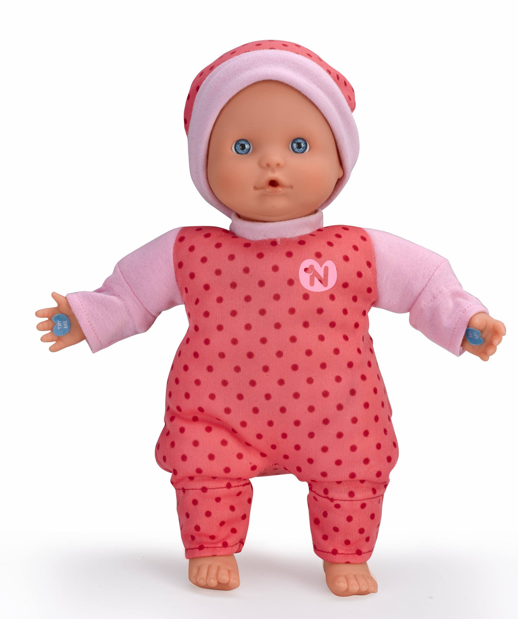 Nenuco 25cm Doll with 3 Interactive Functions and Baby Sounds with Dummy For Ages 12 Months +