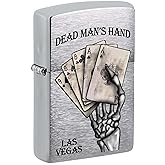 Zippo Lighter, Las Vegas, Dead Man's Hand - Brushed Chrome 80988