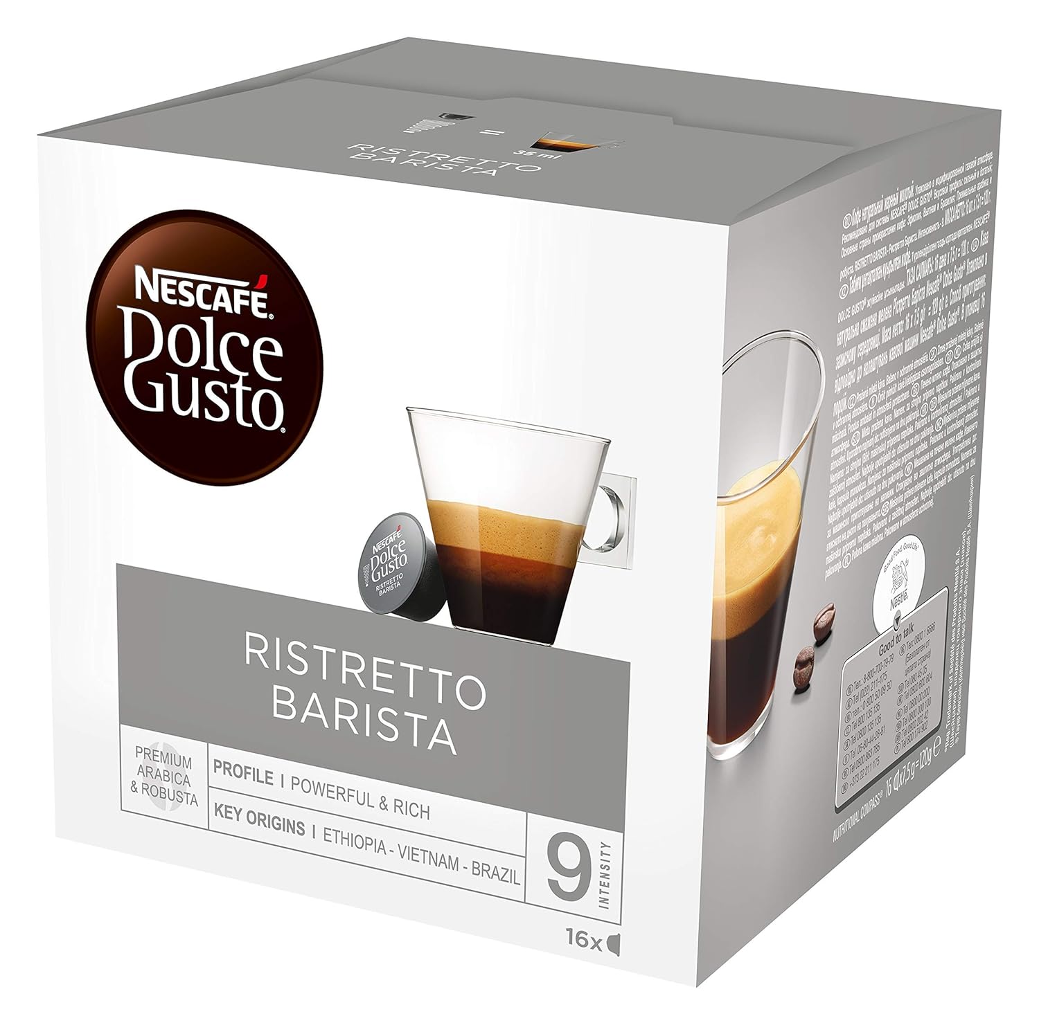 NESCAFÉ DOLCE GUSTO Barista Coffee Pods, 16 Capsules (Pack of 3 Total 48 Capsules, 48 Servings