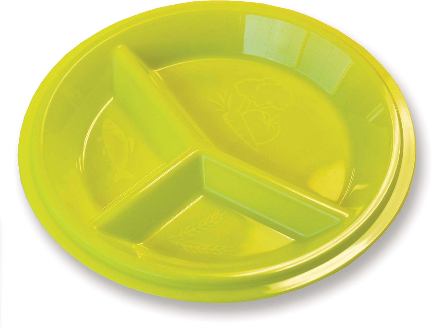 Rehabilitation Advantage 3 Compartment Portion Plate with Lid (Set of 2): Health & Personal Care