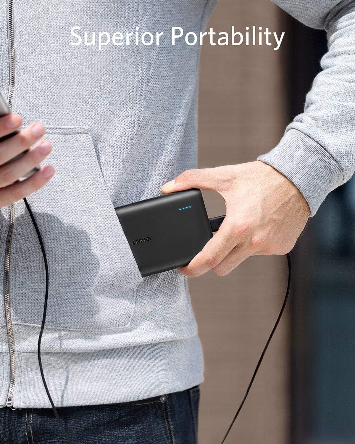 Anker PowerCore 13000 Portable Charger - Compact 13000mAh 2-Port Ultra Portable Phone Charger Power Bank with PowerIQ and VoltageBoost Technology for iPhone, iPad, Samsung Galaxy (Black)