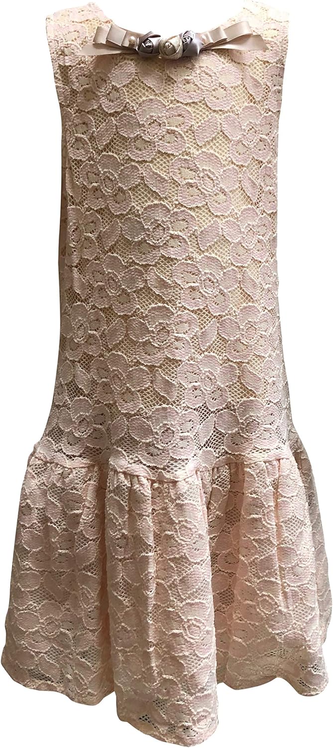peach flapper dress