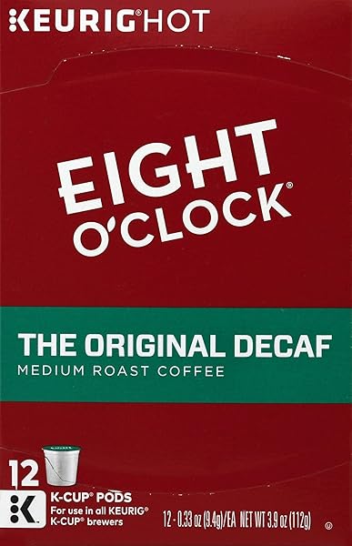 EIGHT O’CLOCK THE ORIGINAL DECAF COFFEE, 12 CT