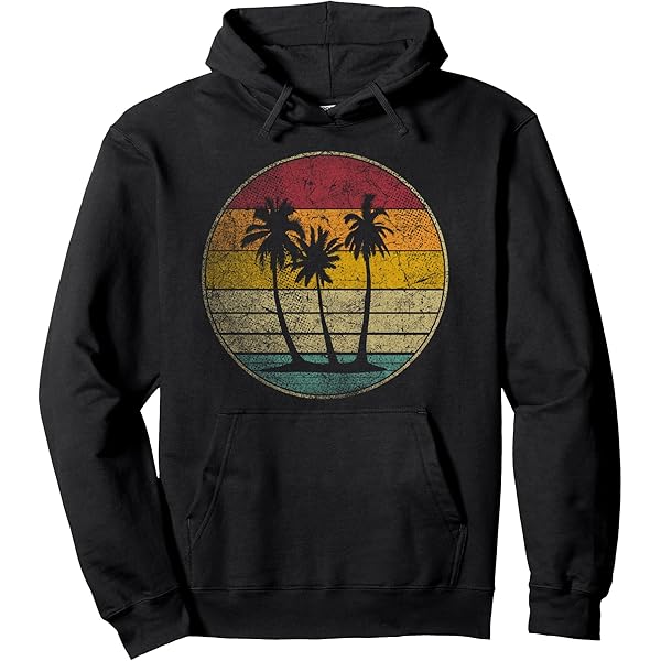 Amazon.com: Palm Tree Silhouette Tree Hoodie, Vintage